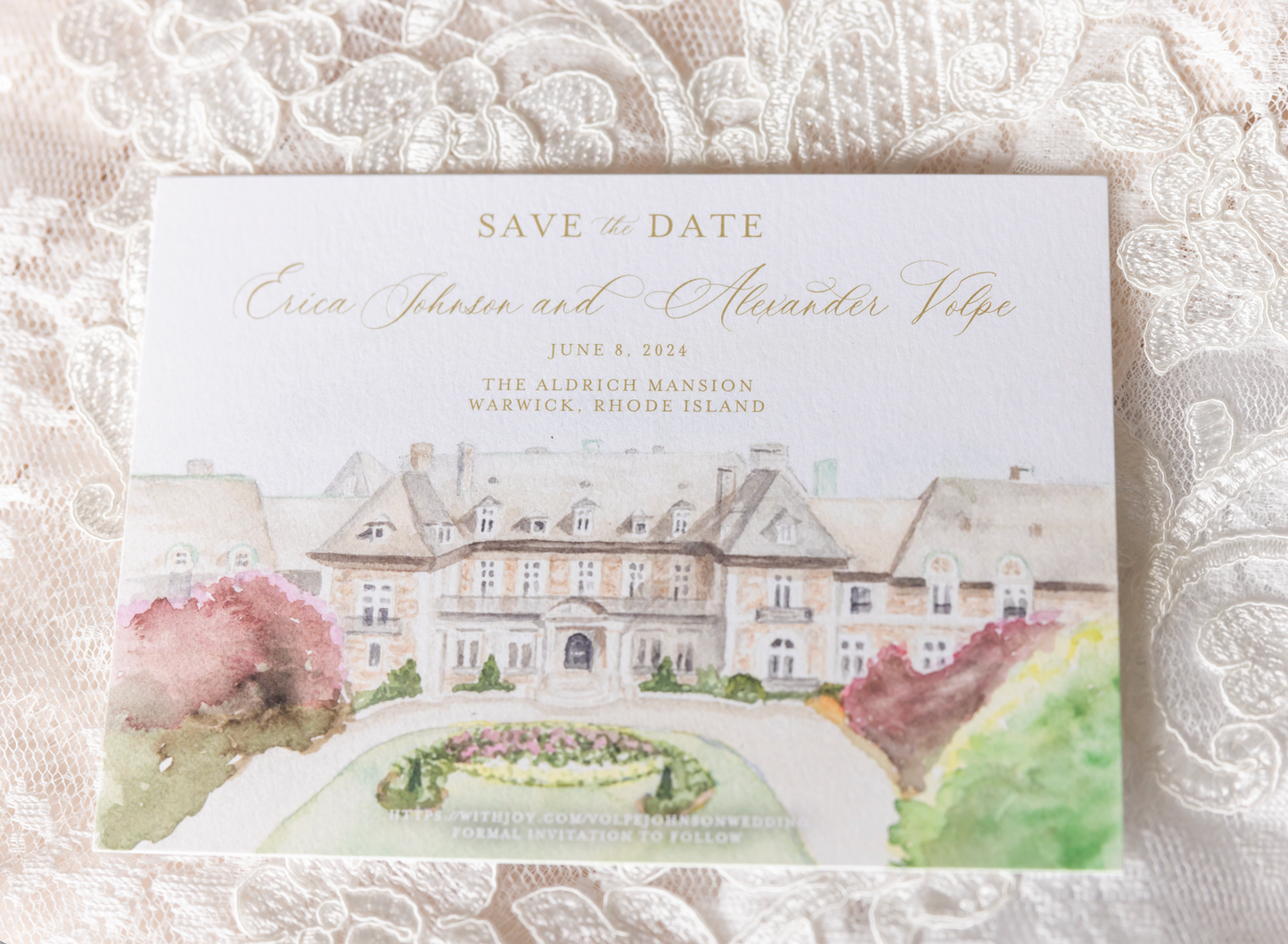 Aldrich Mansion Watercolor Art Print | Newport Wedding Venue Keepsake Gift