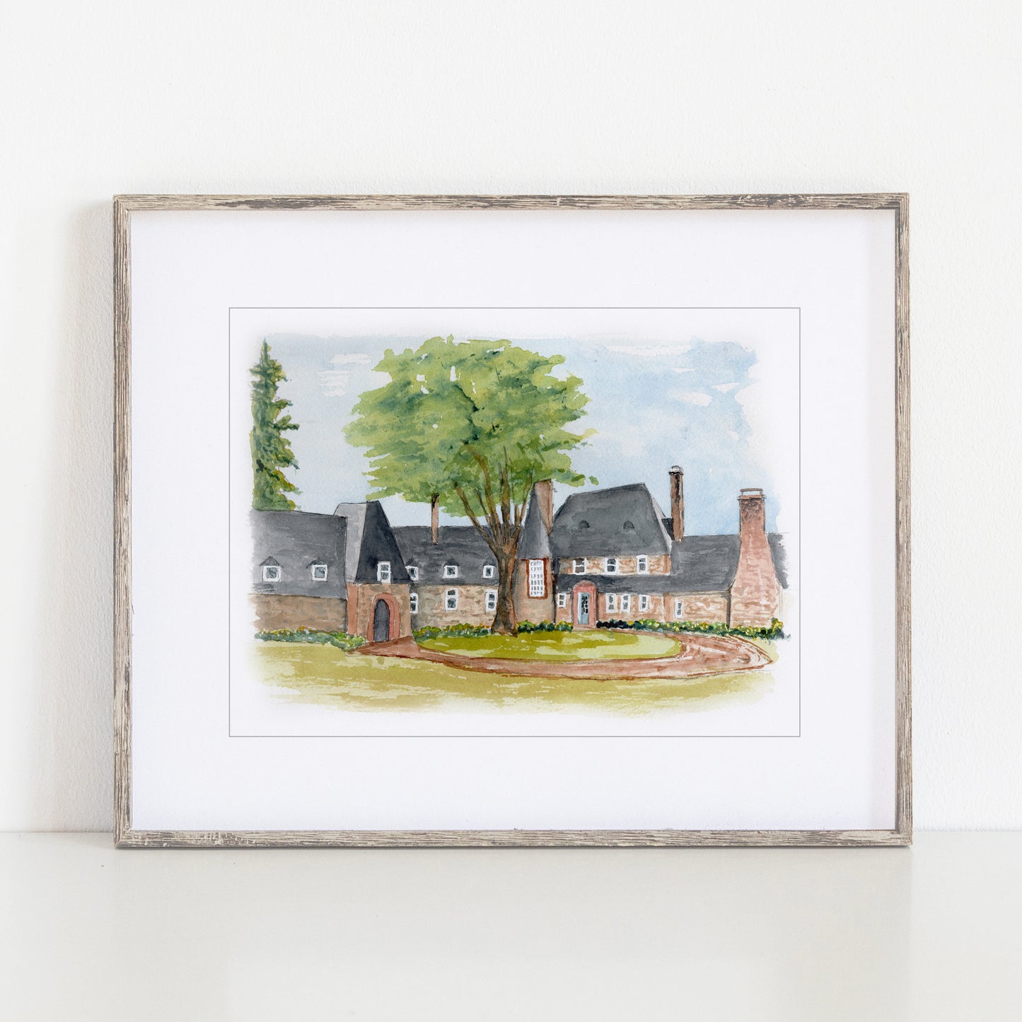 Shepherd's Run Watercolor Art Print, South Kingstown, Rhode Island