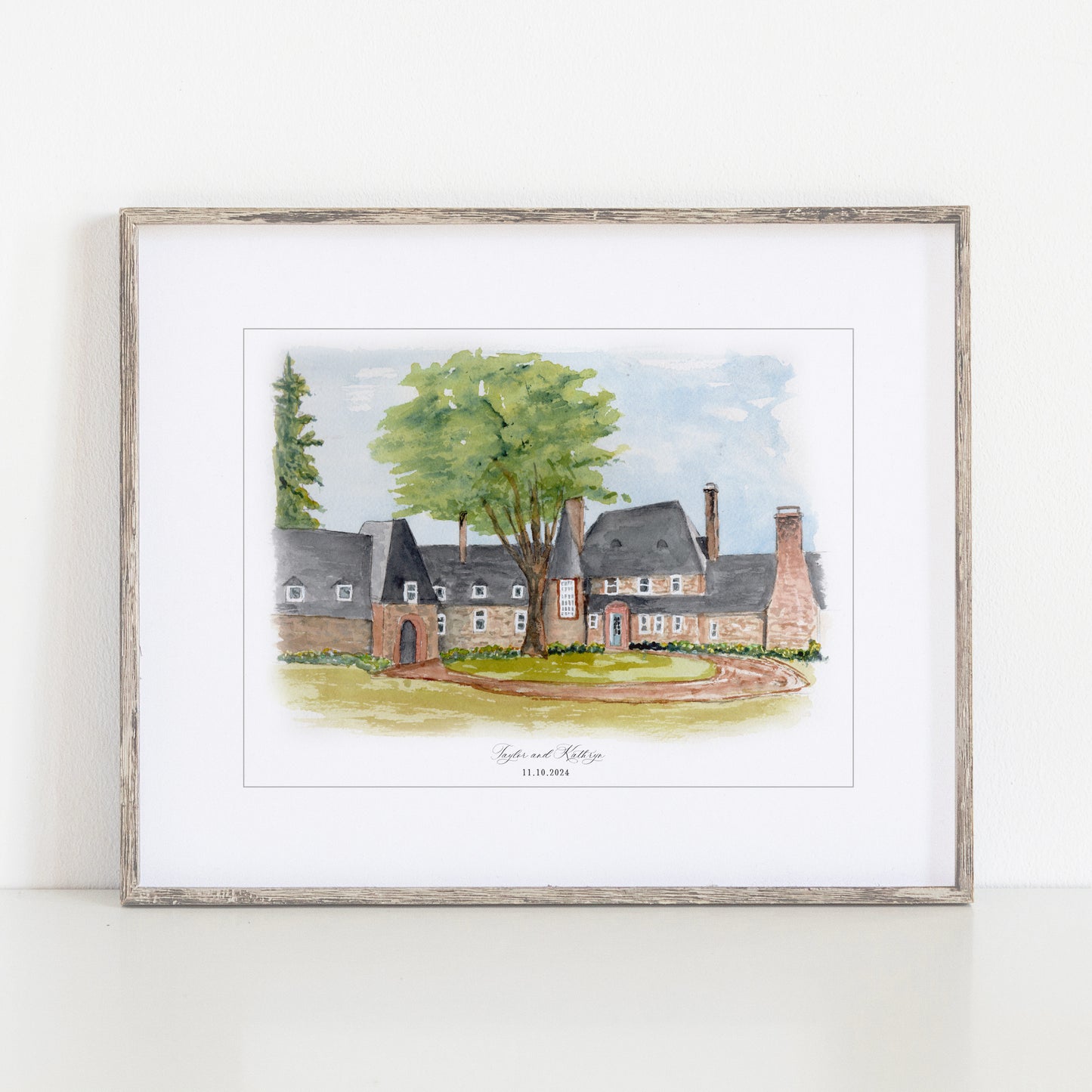 Shepherd's Run Watercolor Art Print, South Kingstown, Rhode Island