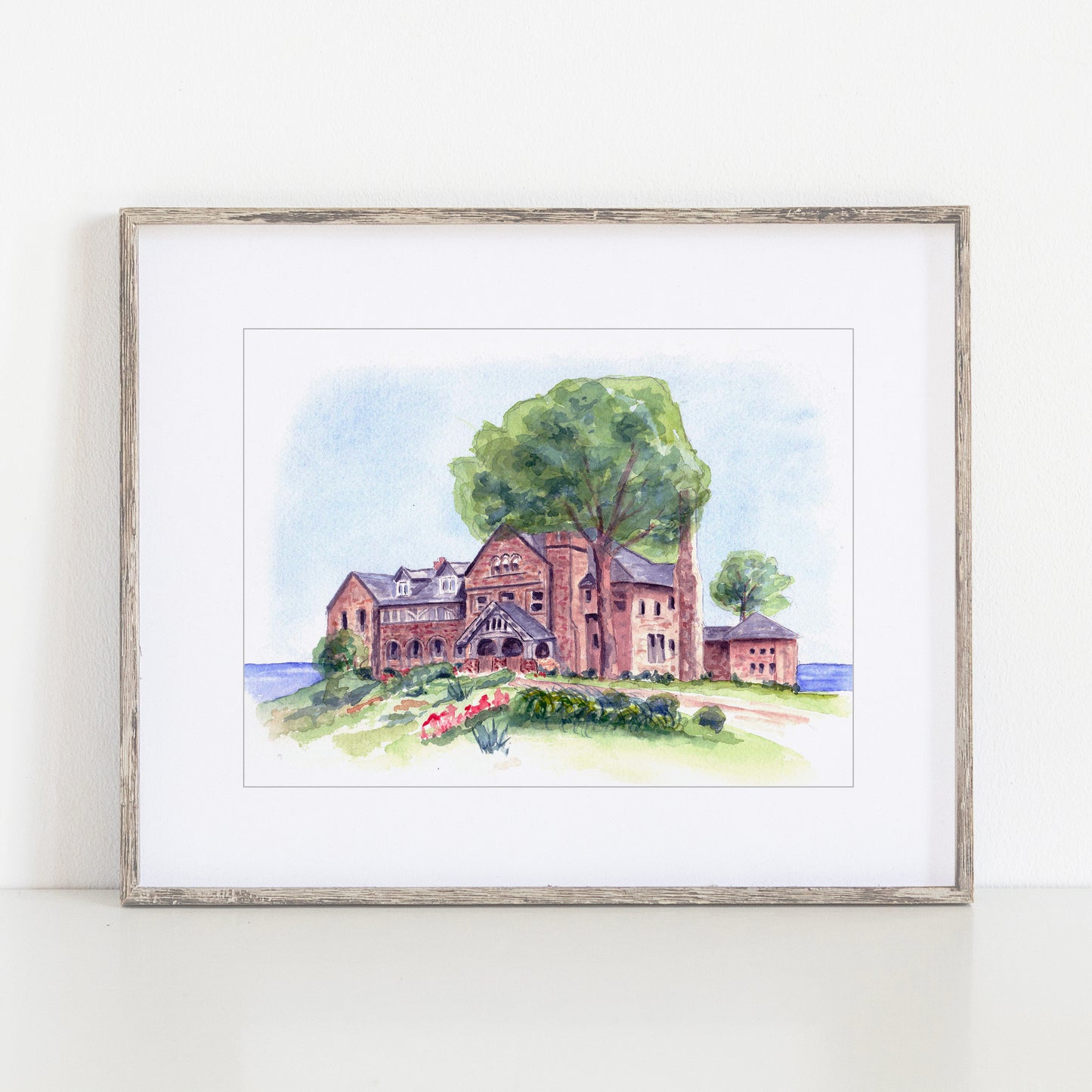 The Shoreby Club Watercolor Art Print, Bratenahl, Ohio