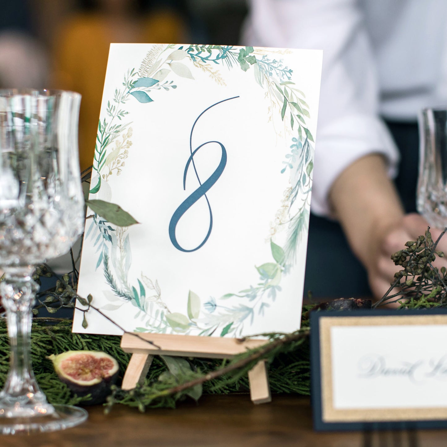 Greenery Table Numbers