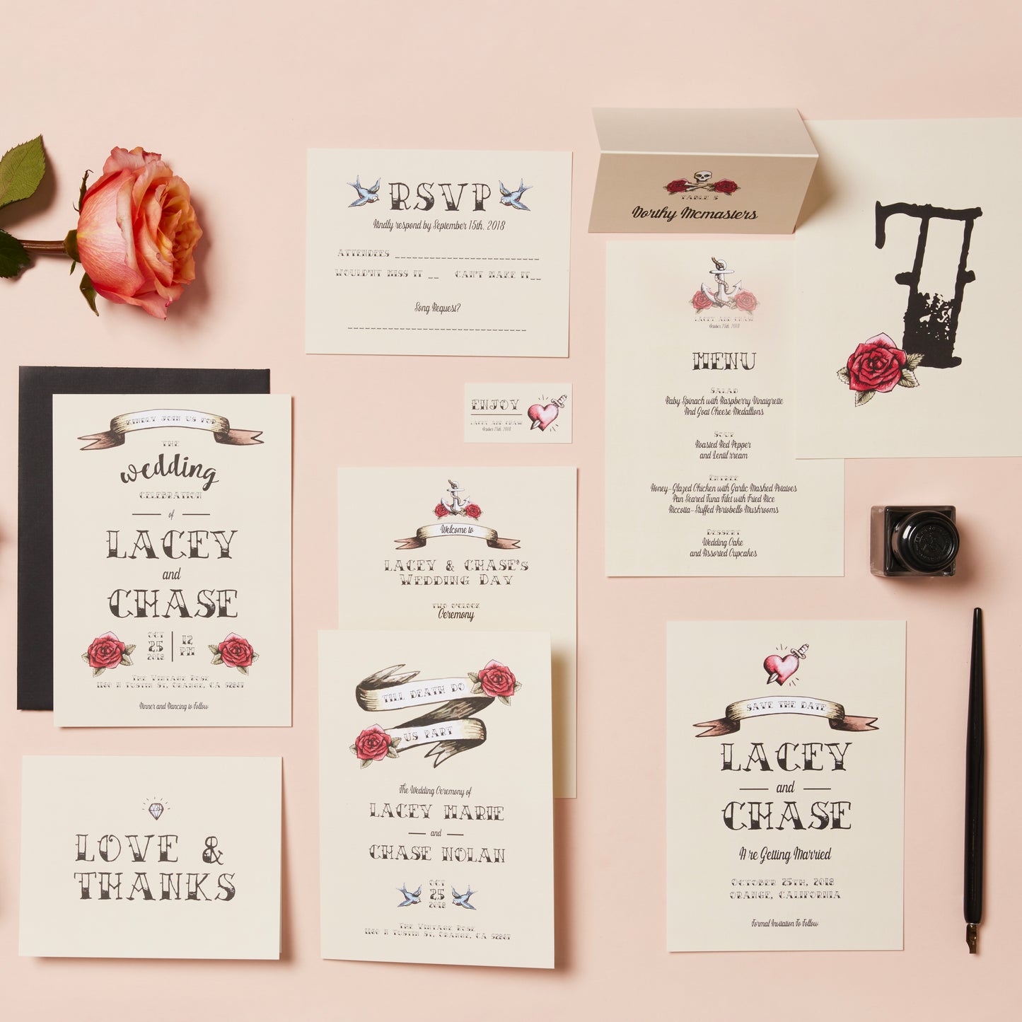 Tattoo Wedding Invitations