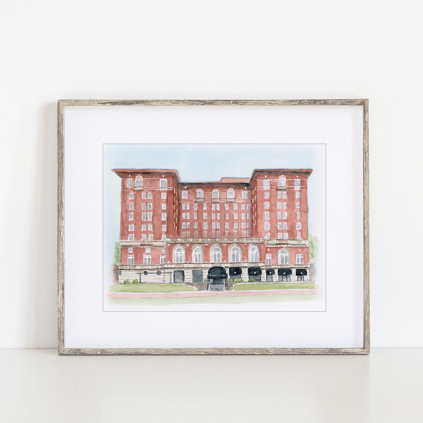 The Beach Club Watercolor Art Print, Minneapolis, Minnesota