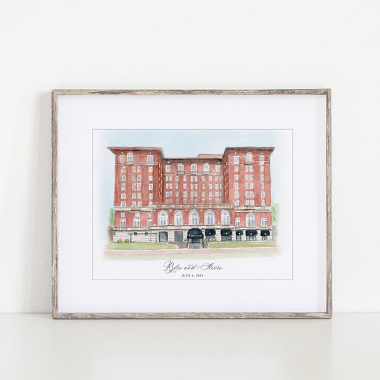 The Beach Club Watercolor Art Print, Minneapolis, Minnesota