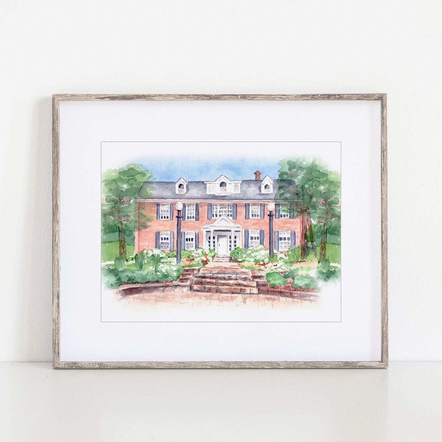 Custom Home Watercolor Painting