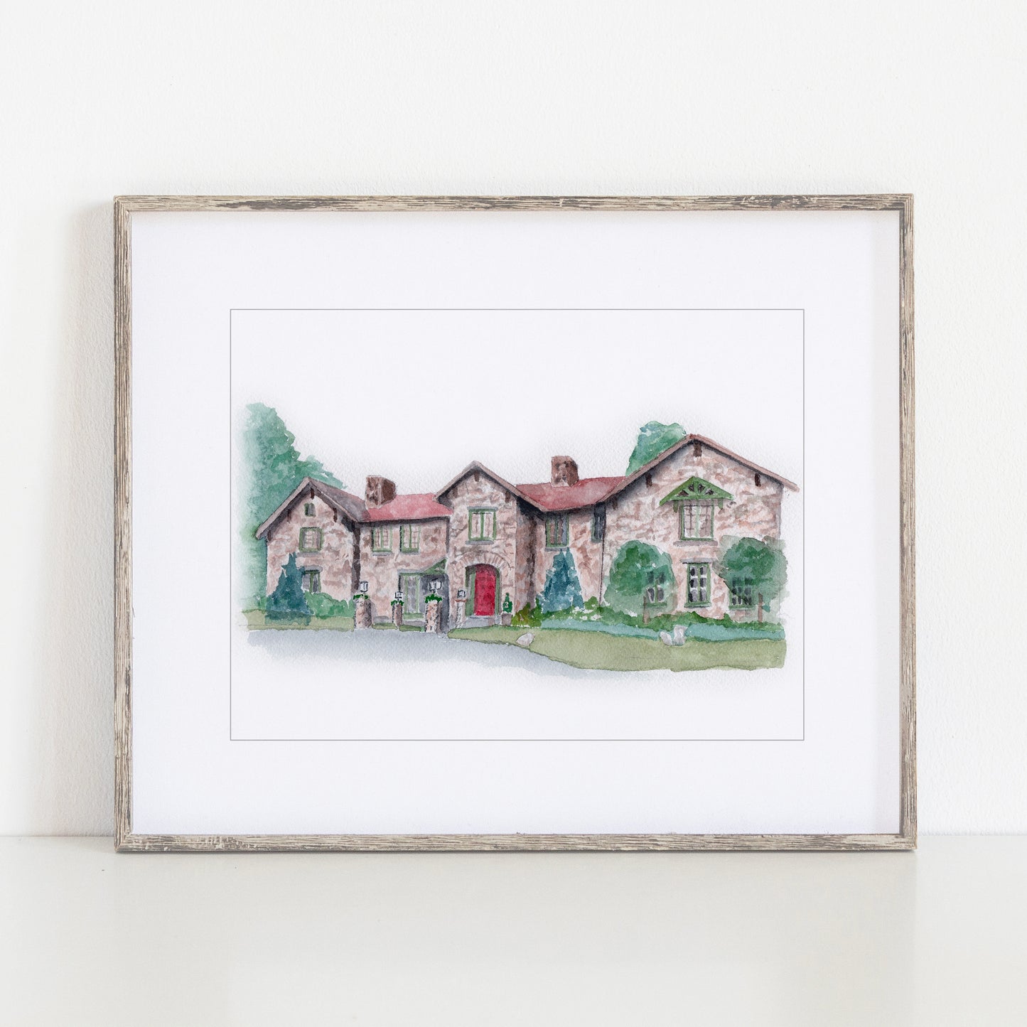 Custom Home Watercolor Painting