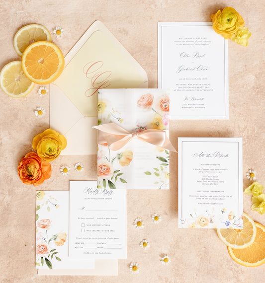 Citrus Floral Invitation