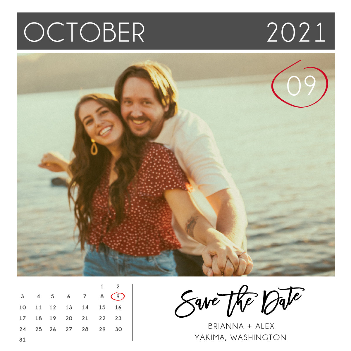 Calendar Photo Magnet Save the Date
