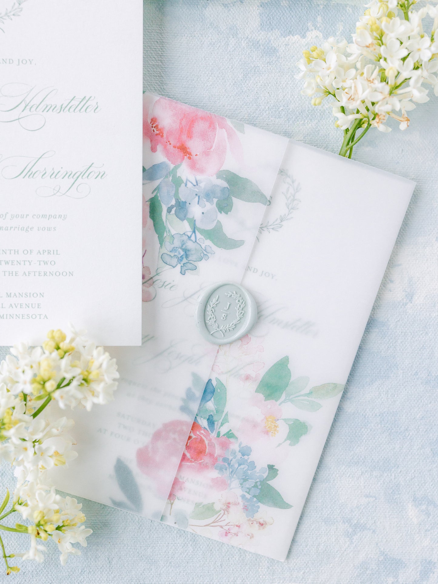 Spring Floral Vellum Wrap