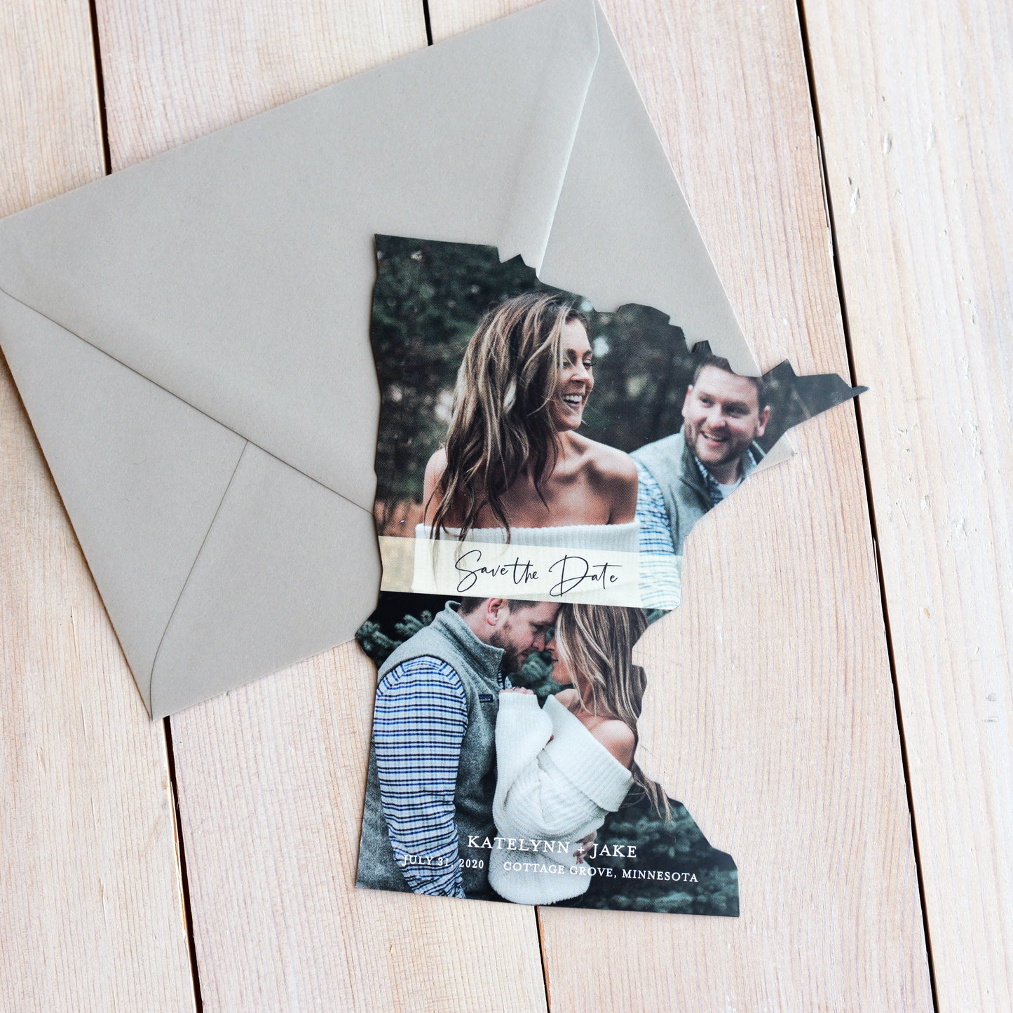 Polaroid Style Photo Magnet Save the Date