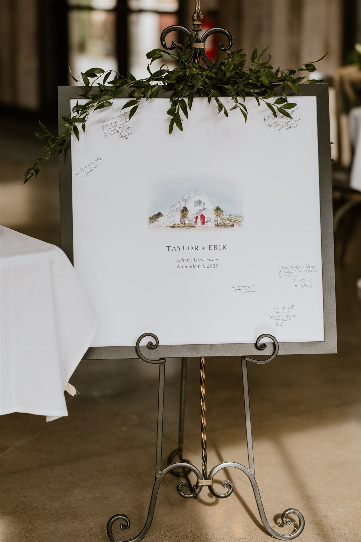 Guest Book Poster Digital File With Watercolor Venue