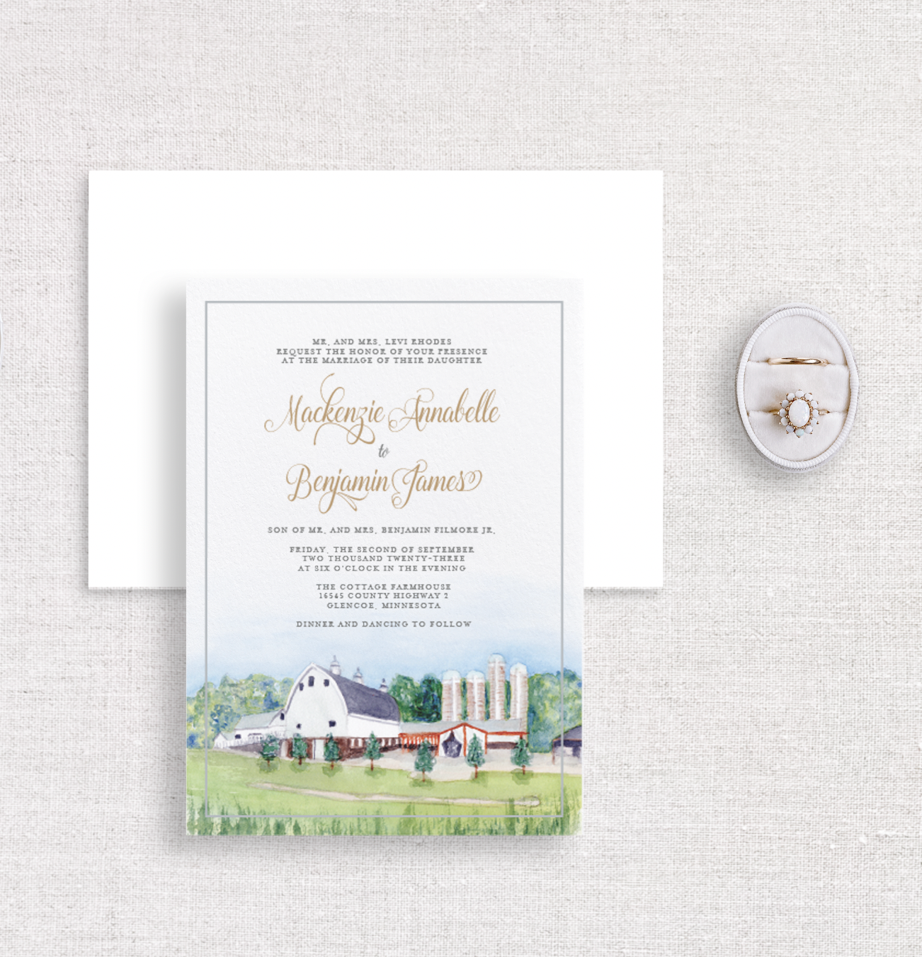 Watercolor Venue Invitations